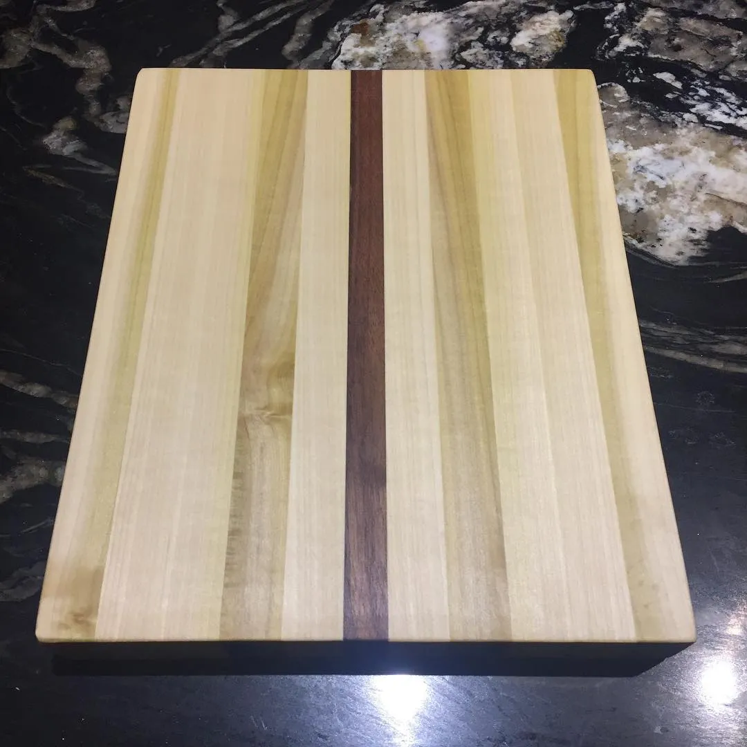 Maple and walnut handcrafted cutting board by Walkercraft Carpentry